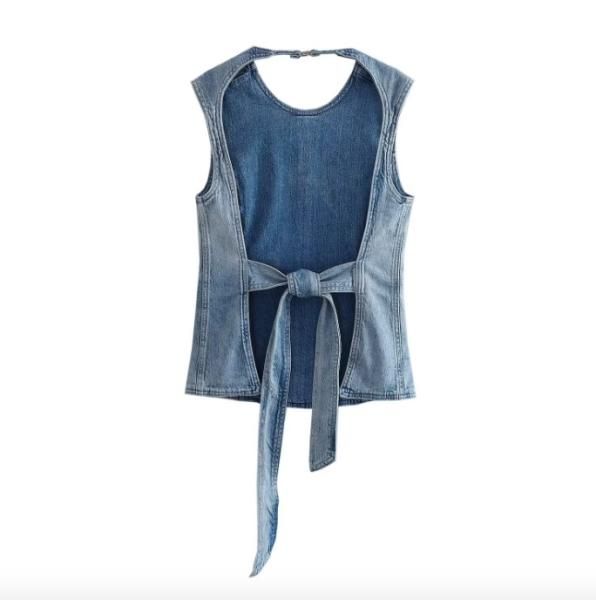 新品 未使用 deicy デニム ノースリーブ ギザギザ タンクトップ