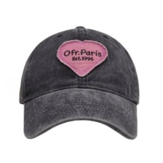 【大特価】3色展開 ハートデザイン Ofr.Paris 1996 フロントロゴ ベースボールキャップ 帽子 キャップ インポート 通販