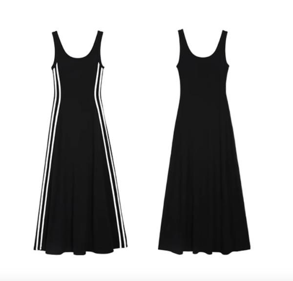 ブラックピースナウ　ノースリーブストライプワンピース　レザースタッズ　サイズM THE ROW(ザロウ) 2025SS TETZI DRESS ノースリーブワンピース