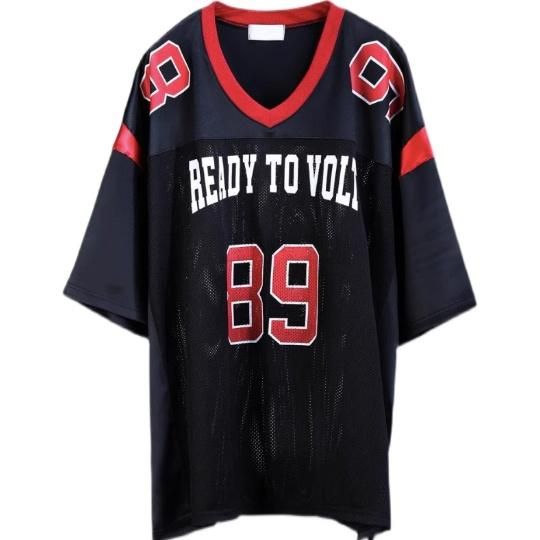 大特価】3色展開 89ロゴ READY TO VOLT ナンバリング Vネック