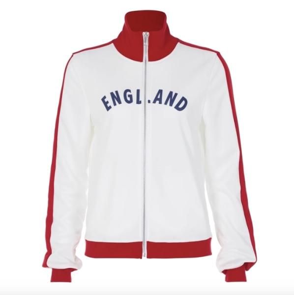 大特価】ホワイトxレッド England フロントロゴ ジャージ