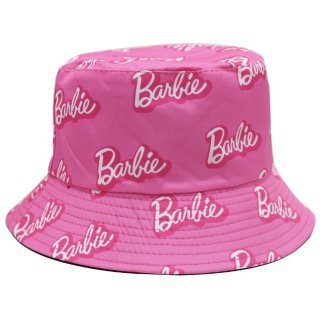 【大特価】ピンク 総柄 ロゴデザイン barbie バービー バケハ バケットハット ハット 帽子 インポート 通販