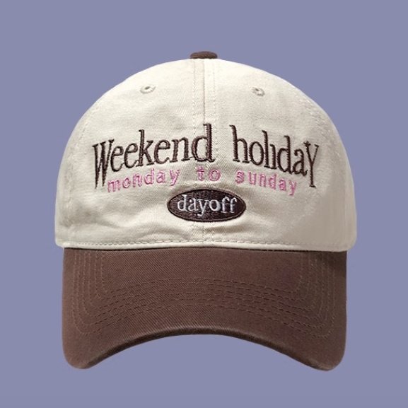 大特価】7色展開 フロントロゴ Weekend Holiday day off フロントロゴ ベースボールキャップ キャップ 帽子 インポート 通販