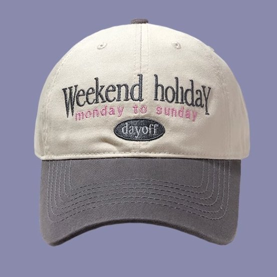 大特価】7色展開 フロントロゴ Weekend Holiday day off フロントロゴ ベースボールキャップ キャップ 帽子 インポート 通販