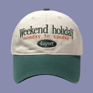 【大特価】7色展開 フロントロゴ Weekend Holiday day off フロントロゴ ベースボールキャップ キャップ 帽子 インポート 通販