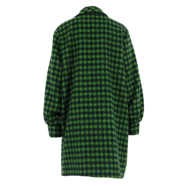 大特価】グリーン チェック柄 オーバーサイズ Pコート