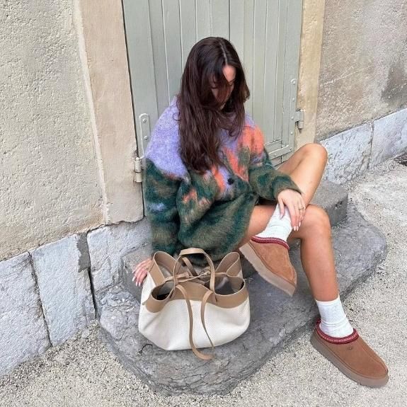 mr.creape 短丈モヘアグラデーションカーディガン【BLACK