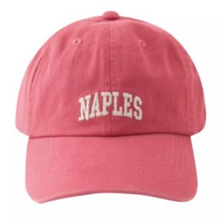 【大特価】ピンク NAPLES  フロントロゴ  ベースボールキャップ キャップ 帽子 インポート 通販