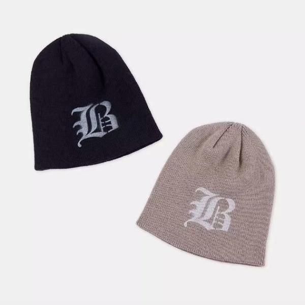 大特価】2色展開 Bロゴ オールドイングリッシュ ビーニー ニット