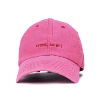 【大特価】ピンク フロントロゴ 刺繍デザイン UGH, AS IF ベースボールキャップ キャップ 帽子 韓国 インポート 通販