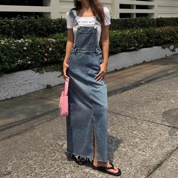 45rpmデニムブルー オーバーオール　ジャンバースカート 45rpmデニムブルー オーバーオールジャンバースカート