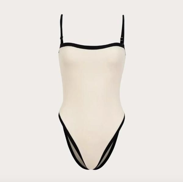 ⭐︎monamour 新品未使用 back open ワンピースビキニ⭐︎ 大特価】2色展開 無地 シンプル サイドカットアウト バックレス