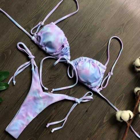 大特価】ラベンダーパープル タイダイ柄 染めプリント