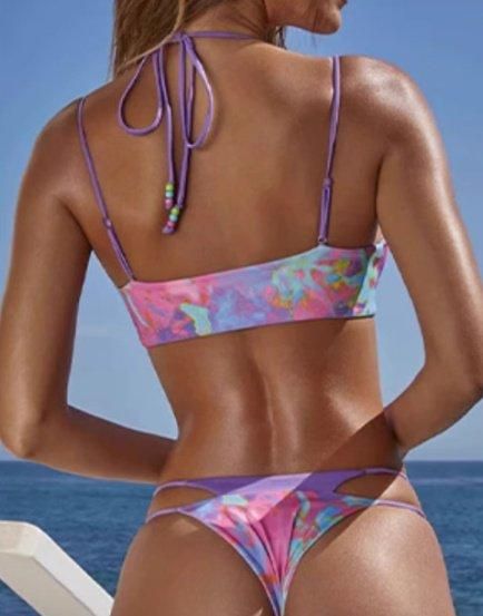 wickedweasel カラフルプリント柄トライアングルビキニ wickedweasel カラフルプリント柄トライアングルビキニ