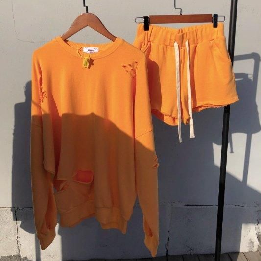 ダメージスウェット クラッシュ加工 ancellm 似 ダメージスウェット