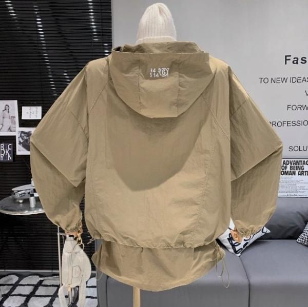 大特価】2色展開 無地 シンプル ナイロンジャケット ブルゾン ミニ