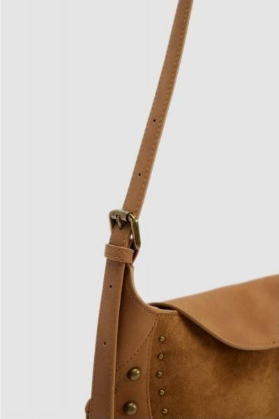 大特価】ブラウン フェイクスエード 合皮 ラウンドスタッズ