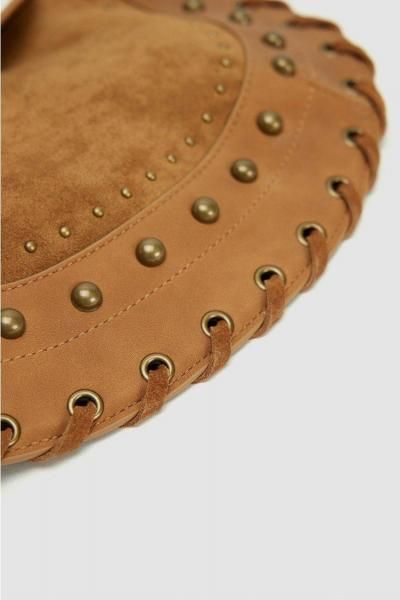 スタッズ フェイクスエード ブラウンバッグ スエード スタッズバッグ - ブラウン | ZARA Japan / 日本