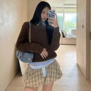 òBLACKPINK jennie  ֥饦 å 쥤䡼 Ť Х롼󥹥 ߥ˥ ѥե ڹ