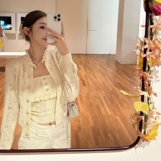 クロシェニットスライド アイボリー STYLEMIXER ニット セーター 2WAYクロシェニット レディース