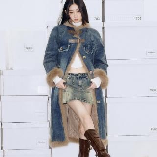 òPUNCH ֥롼x֥饦 եեȥ ե ե顼 ǥ˥ॳ ǥ˥ॸ㥱å 󥰥 ۥ