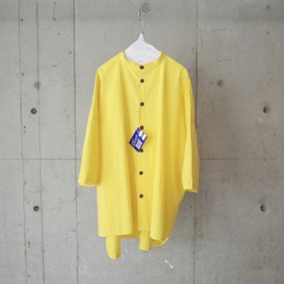 Yarmo Cambric Cotton Half Sleeve Shirt-unisex/Yellow