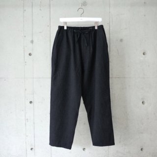 COMOLI REFINE WOOL DRAWSTRING PANTS-unisex/CHARCOAL