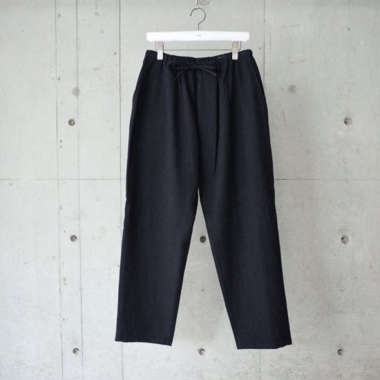 新品【comoli】 refine wool drawstring pantsNavy - スラックス