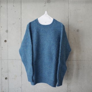 SHETLAND WOOLLEN CO. SHAGGY DOG SWEATER-unisex/AZURE