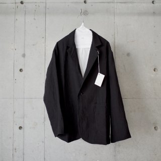 <img class='new_mark_img1' src='https://img.shop-pro.jp/img/new/icons13.gif' style='border:none;display:inline;margin:0px;padding:0px;width:auto;' />Honnete High Count Linen Short Coat Jacket-unisex/BLACK