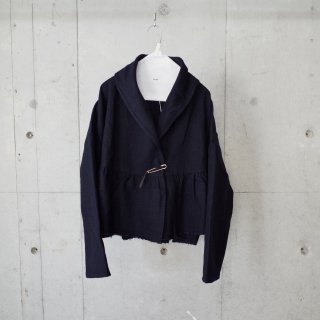 <img class='new_mark_img1' src='https://img.shop-pro.jp/img/new/icons13.gif' style='border:none;display:inline;margin:0px;padding:0px;width:auto;' />Honnete Washed Wool Gathered Cardy-ladies/BLKNAV Gingham Check