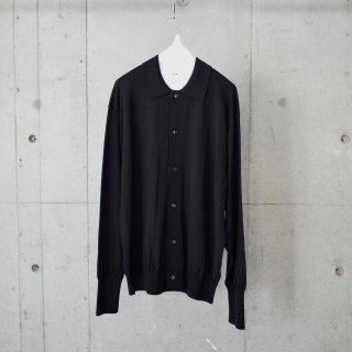 <img class='new_mark_img1' src='https://img.shop-pro.jp/img/new/icons13.gif' style='border:none;display:inline;margin:0px;padding:0px;width:auto;' />BATONER BABY WOOL POLO CARDIGAN-unisex/BLACK