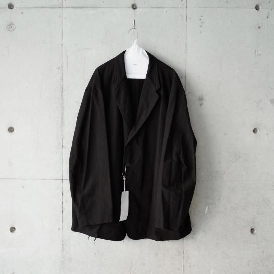 ジャケット・アウター pitohui black cotton silk flannel COMOL Cotton Flannel Shirt Jacket , Black – Navyblue