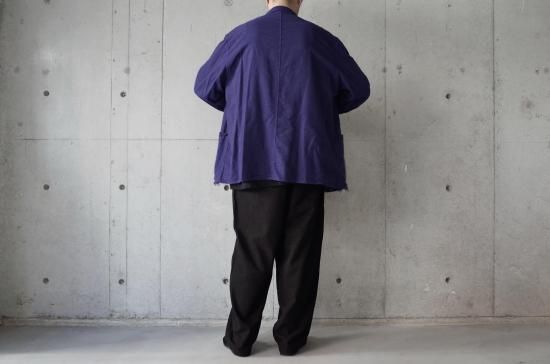 COMOLI COTTON FLANNEL JACKET-unisex/ROYAL BLUE - trunk online store