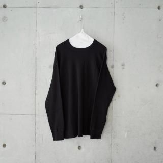 <img class='new_mark_img1' src='https://img.shop-pro.jp/img/new/icons13.gif' style='border:none;display:inline;margin:0px;padding:0px;width:auto;' />COMOLI COTTON CASHMERE WAFFLE L/S CREW NECK-unisex/BLACK