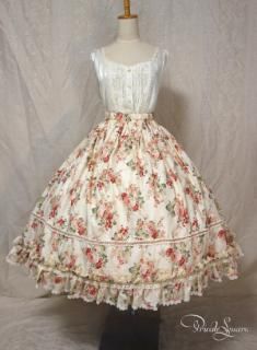 【受注生産商品】『BLOOM』ロングスカート(生成×ピンク)<img class='new_mark_img2' src='https://img.shop-pro.jp/img/new/icons14.gif' style='border:none;display:inline;margin:0px;padding:0px;width:auto;' />