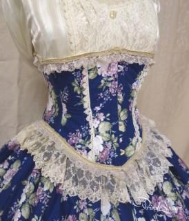 【受注生産商品】『BLOOM』ショートコルセット(ネイビー×パープル)<img class='new_mark_img2' src='https://img.shop-pro.jp/img/new/icons14.gif' style='border:none;display:inline;margin:0px;padding:0px;width:auto;' />