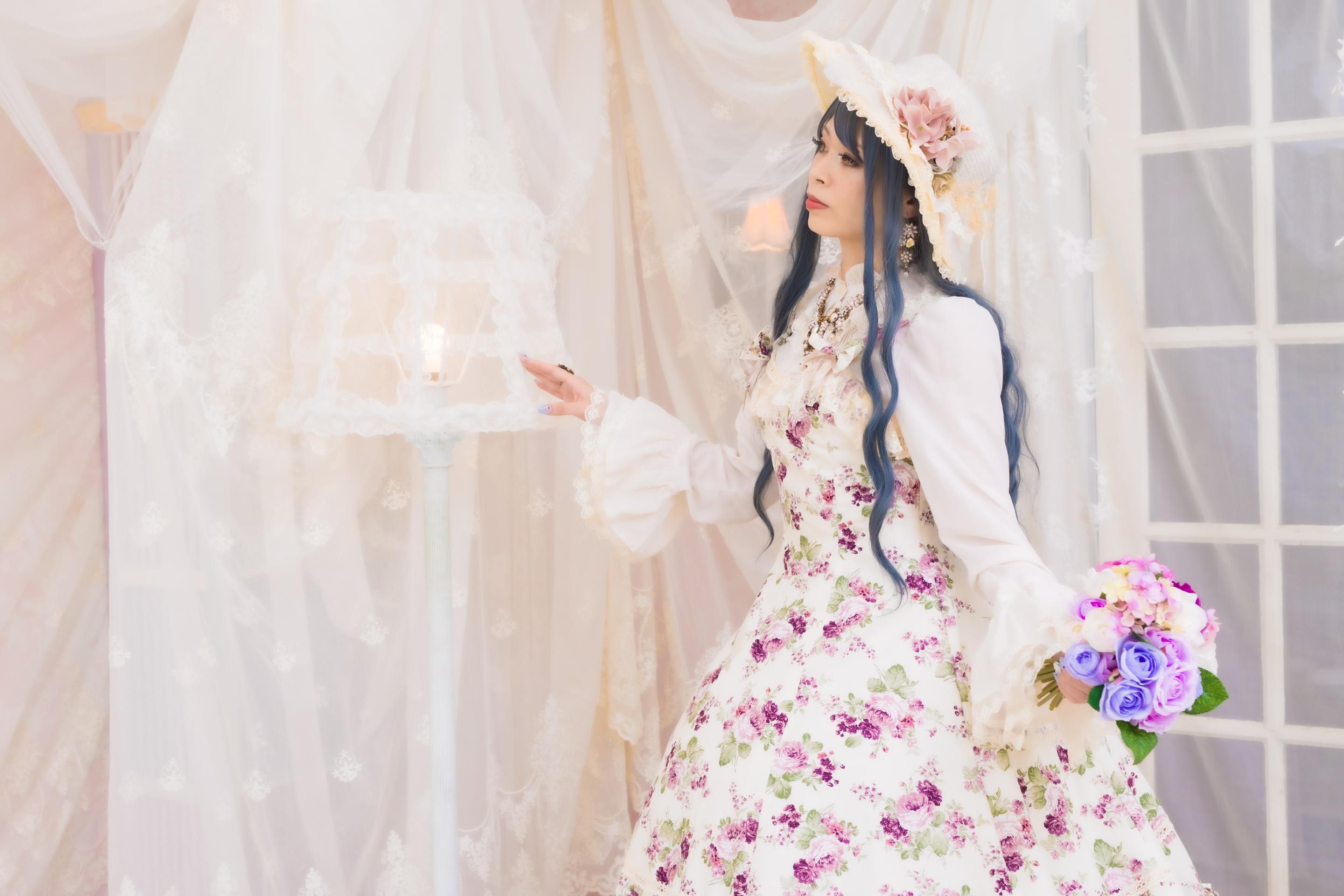 ハシゴリボン シャンタン ハーフボンネット ホワイト