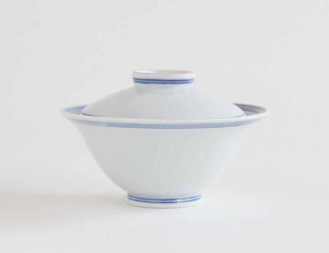 蓋付白磁輪線文飯碗 - yamahon online store