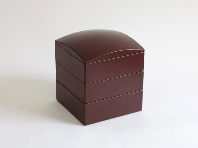 赤色木製3段重箱 金縁 三段重箱 赤 - yamahon online store