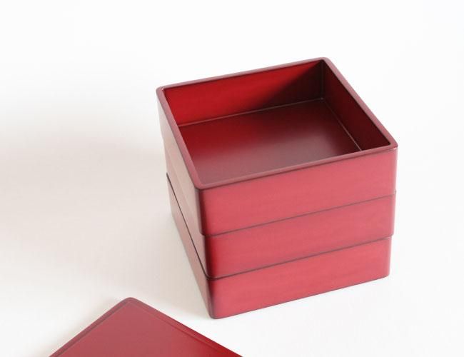 重箱5.5寸 三段 朱 - yamahon online store