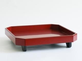 板画　盆出　省 螺鈿方盆「滝つ瀬」(七代 金城一国斎)｜ギャラリージャパン