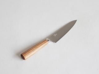 Yama 重房三徳包丁 約15cm 木製ハンドル 重房作