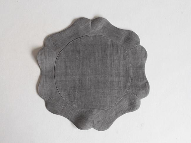 苧麻布輪花褓子器 大 墨染 濃 - yamahon online store