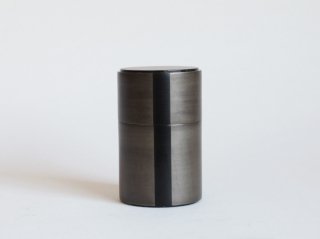 茶筒（角） 黒錫