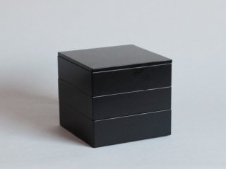 正方重箱　6寸 黒
