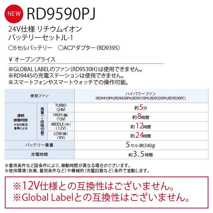 サンエス RD95PHJ-SET（ファン+バッテリーセット）｜空調服・EF