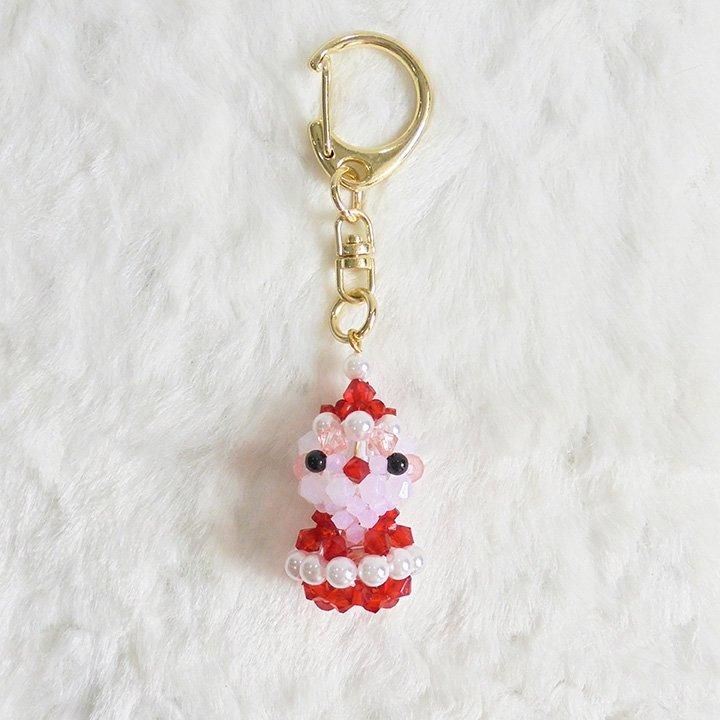 ビーズキット コロコロクリスマスキーホルダー