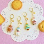 Bead Stitch Kit 󥰥åۥꥹޥ english instruction Icing Cookie Style Keychain Christmas