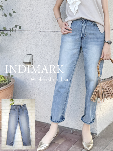INDIMARK(インディマーク)ストレッチデニムボーイフレンドタイプ